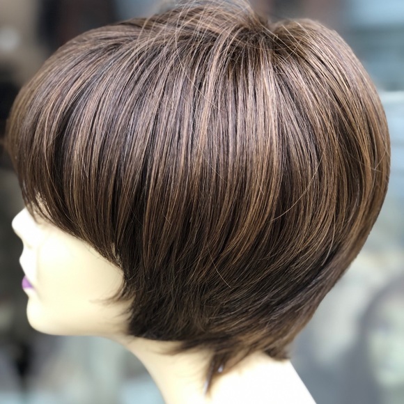 Auburn brown short angle cut bob Wig 2020 main image 8
